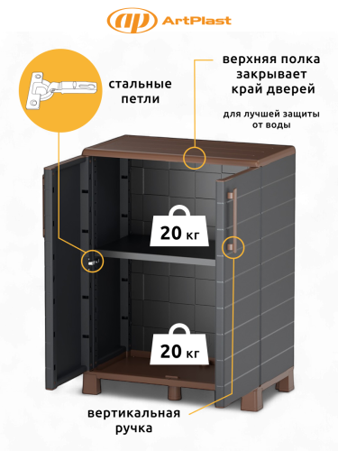 Шкаф уличный распашной P70B ( Серый)