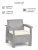 Комплект мебели Holiday Toscana ( 2кре+1диван+1стол )  HK-955 Серый
